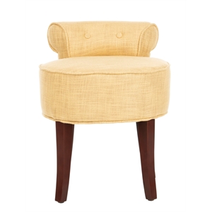 Hawthorne Collection Birch Wood Vanity Stool in Gold