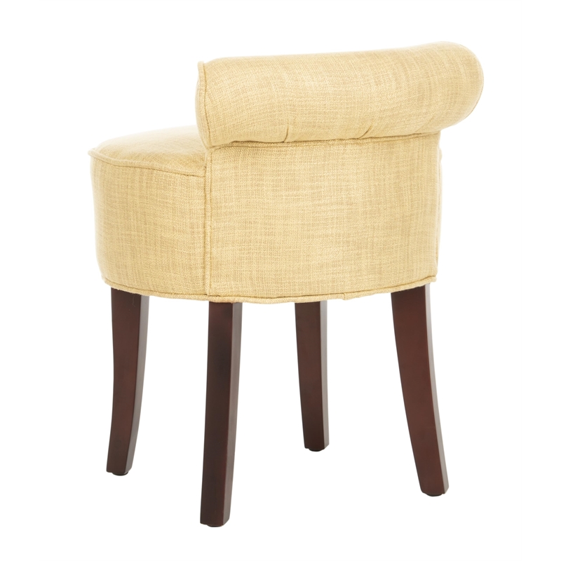 Hawthorne Collection Birch Wood Vanity Stool in Gold
