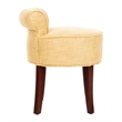 Hawthorne Collection Birch Wood Vanity Stool in Gold