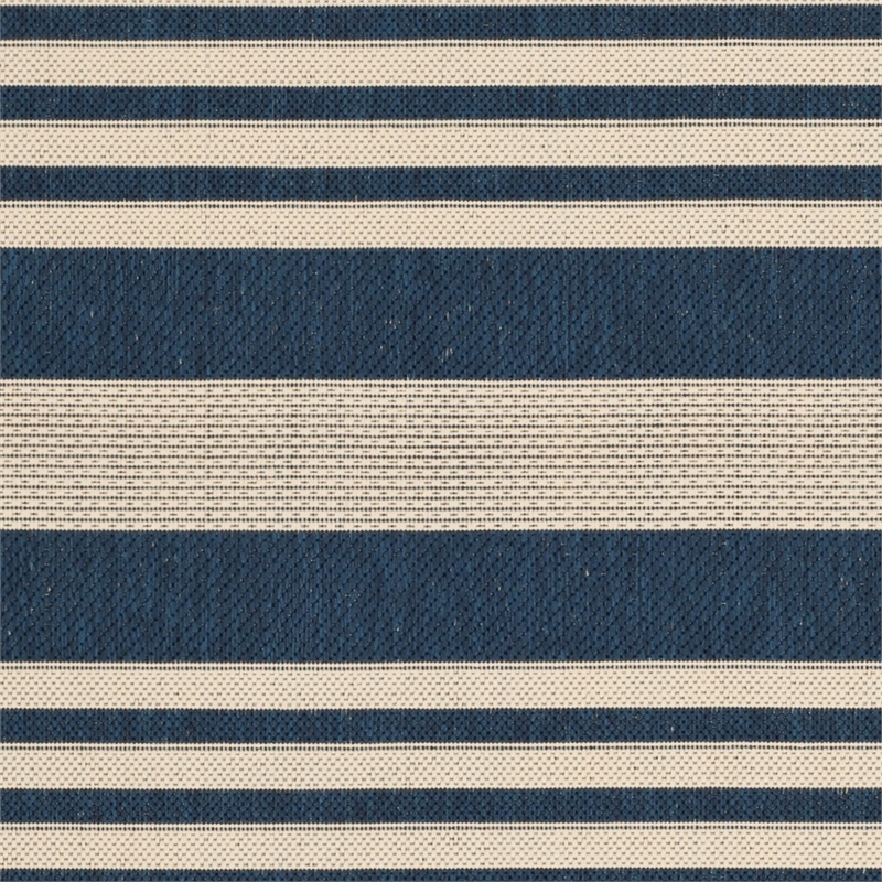 Hawthorne Collection Medium Rectangle Rug in Navy and Beige