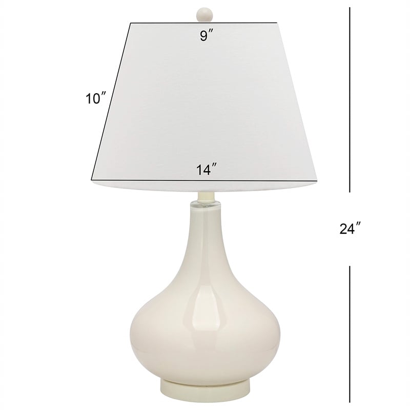 Hawthorne Collection Gourd Glass Lamp (Set Of 2) in White