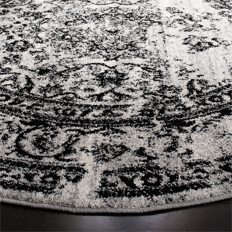 Hawthorne Collection Silver Area Rug - Round 6'