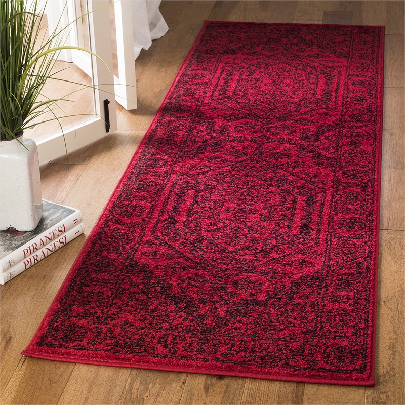 Hawthorne Collection Red Area Rug - Runner 2'6