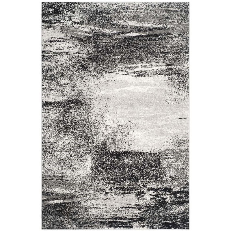 Hawthorne Collection Silver Area Rug - 4' x 6'
