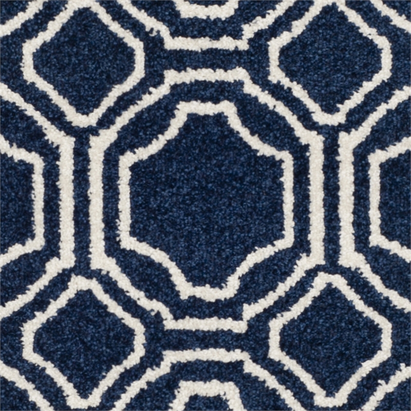 Hawthorne Collection Navy Indoor Outdoor Rug - Runner 2'3