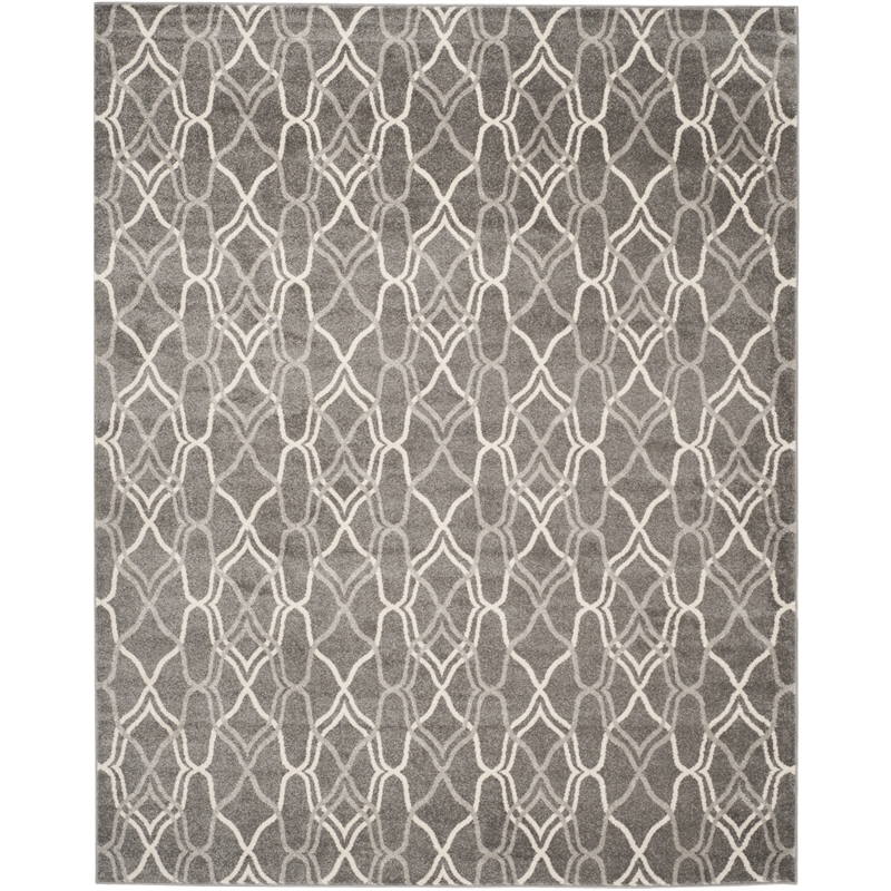 Hawthorne Collection Grey Indoor Outdoor Rug - 8' x 10'