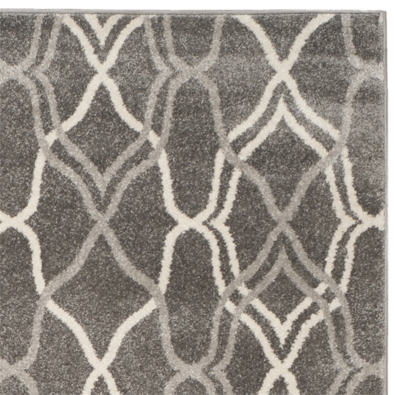 Hawthorne Collection Grey Indoor Outdoor Rug - 8' x 10'