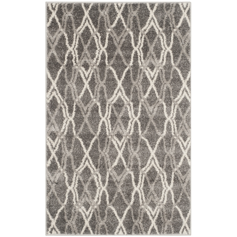 Hawthorne Collection Grey Indoor Outdoor Rug - Runner 2'6