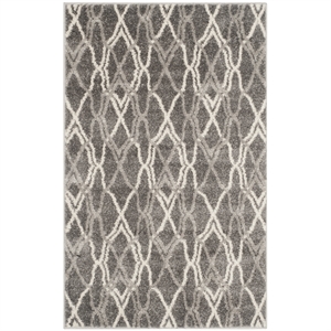 Hawthorne Collection Grey Indoor Outdoor Rug - Runner 2'6&quot x 4'