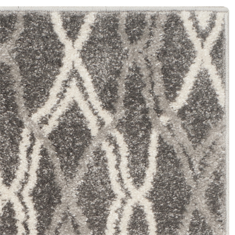 Hawthorne Collection Grey Indoor Outdoor Rug - Runner 2'6