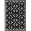 Hawthorne Collection Black Indoor Outdoor Rug - 4' x 5'7