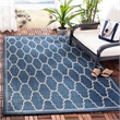 Hawthorne Collection Navy Indoor Outdoor Rug - 5'3