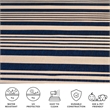 Hawthorne Collection Navy Indoor Outdoor Rug - Runner 2'3