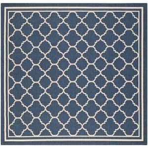 Hawthorne Collection Navy Indoor Outdoor Rug - Square 7'10