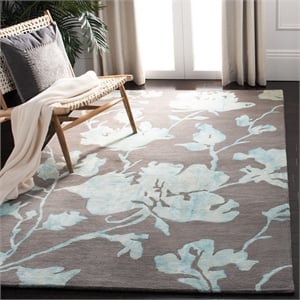 Hawthorne Collection Grey Contemporary Rug - 3' x 5'