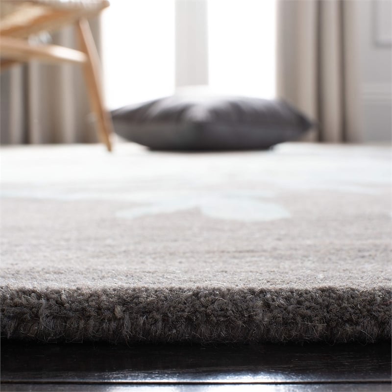 Hawthorne Collection Grey Contemporary Rug - 3' x 5'