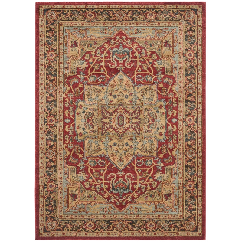 Hawthorne Collection Natural Traditional Rug - 4' x 5'7