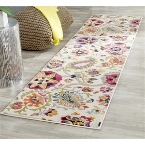 Hawthorne Collection Ivory Contemporary Rug - Runner 2'2&quot x 6'
