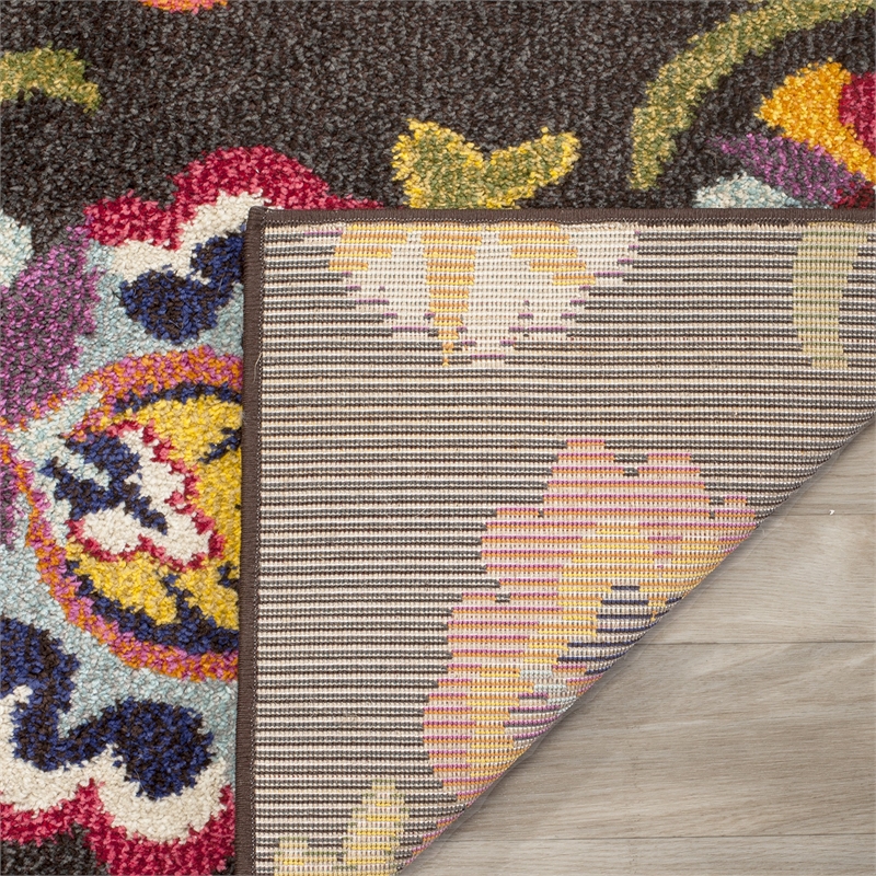 Hawthorne Collection Brown Contemporary Rug - 6'7