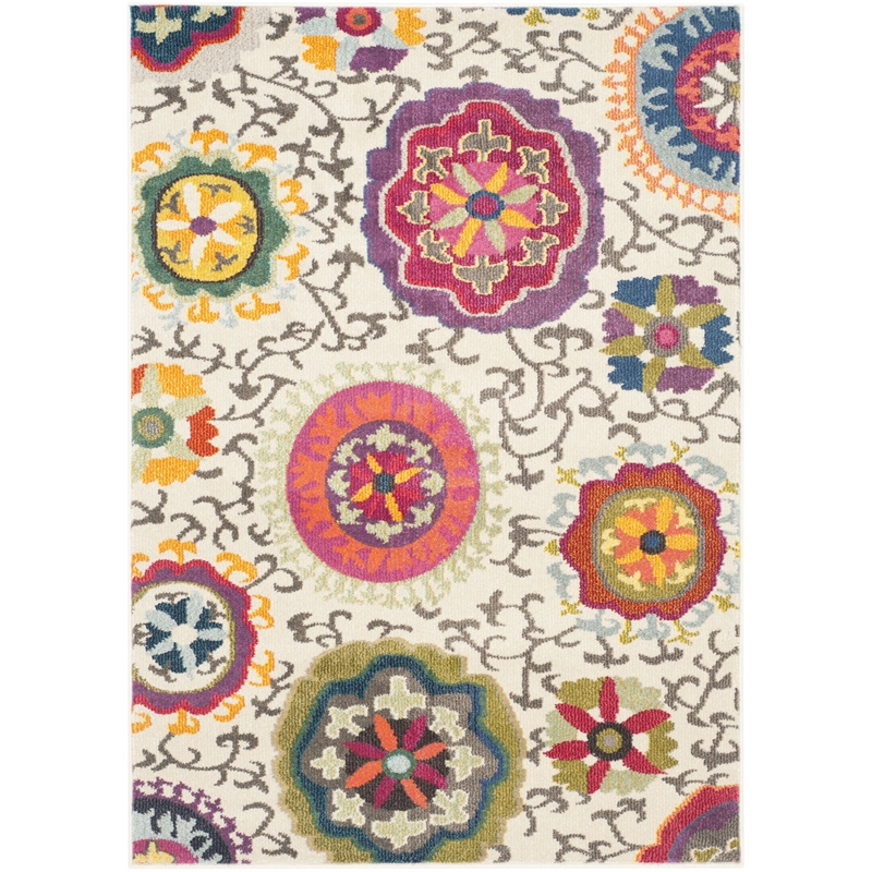 Hawthorne Collection Ivory Contemporary Rug - 3' x 5'