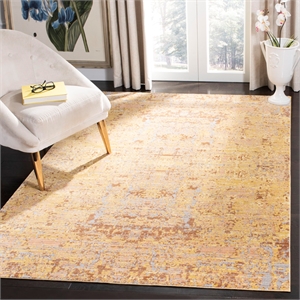 Hawthorne Collection Gold Traditional Rug - 4' x 6'