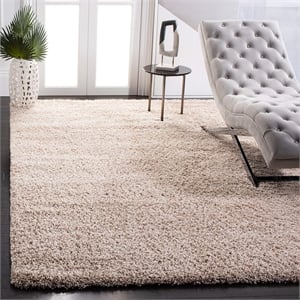 Hawthorne Collection Beige Shag Rug - Runner 2'3&quot x 5'