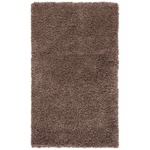 Hawthorne Collection Taupe Shag Rug - Runner 2'3&quot x 5'