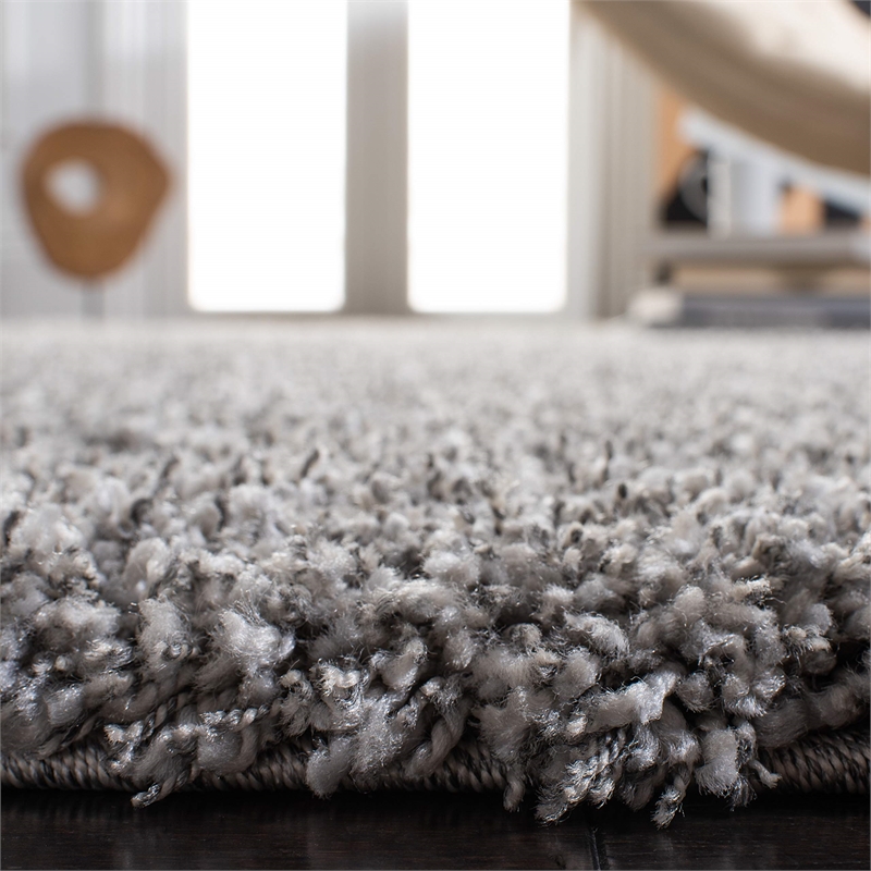 Hawthorne Collection Silver Shag Rug - Runner 2'3