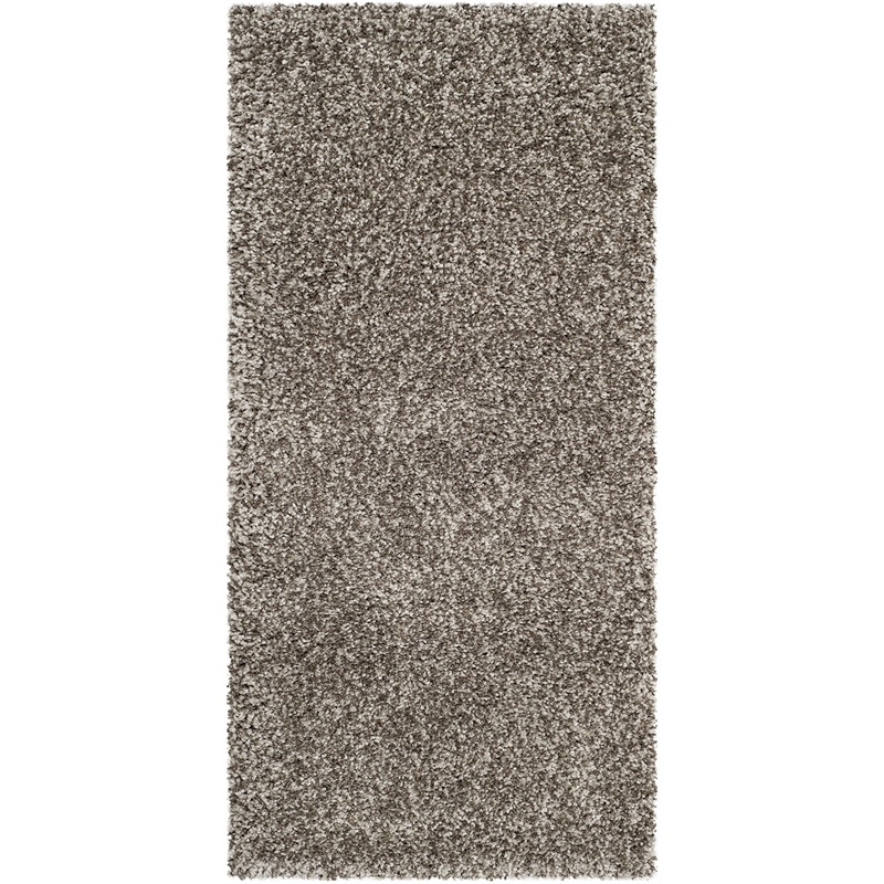 Hawthorne Collection Grey Shag Rug - Runner 2' x 4'