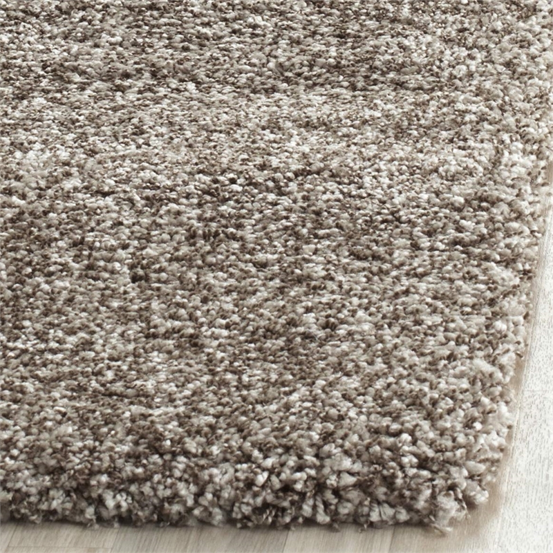 Hawthorne Collection Grey Shag Rug - Runner 2' x 6'