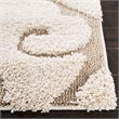 Hawthorne Collection Cream Shag Rug - 2'3