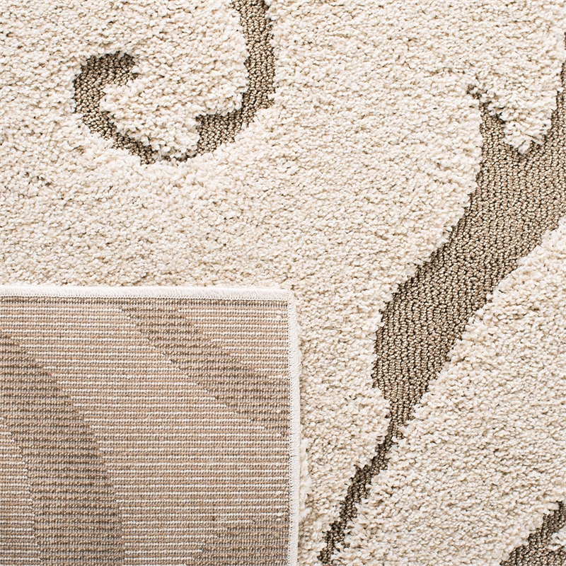Hawthorne Collection Cream Shag Rug - 2'3