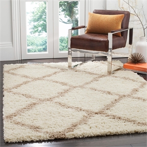 Hawthorne Collection Ivory Shag Rug - 3' x 5'