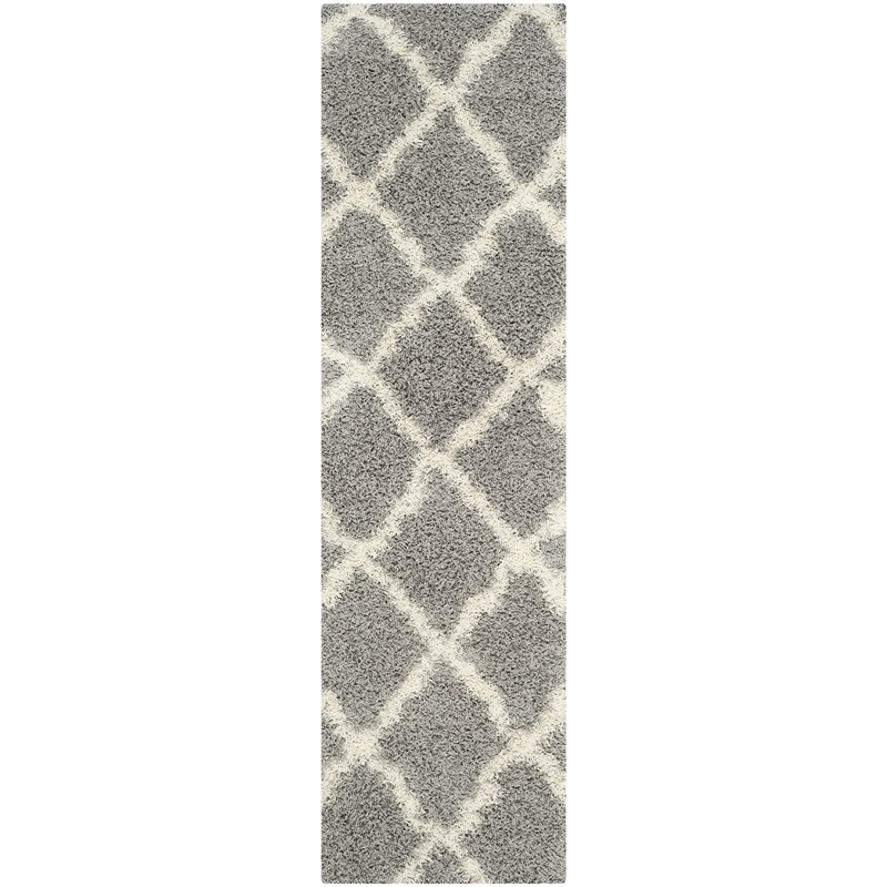 Hawthorne Collection Grey Shag Rug - 2'3