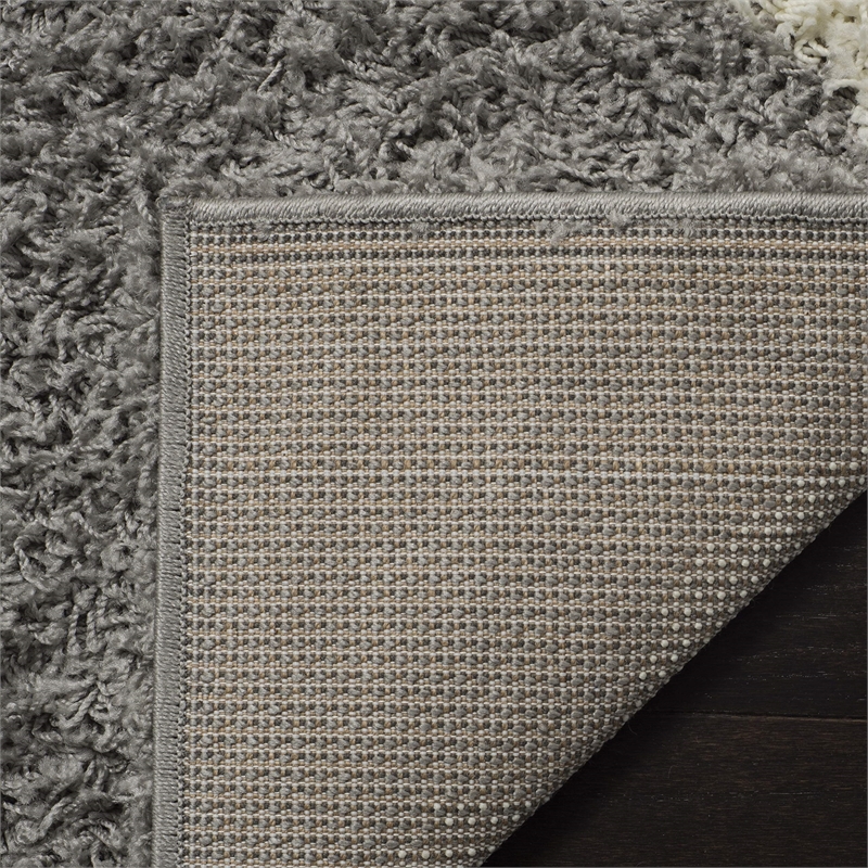 Hawthorne Collection Grey Shag Rug - 3' x 5'