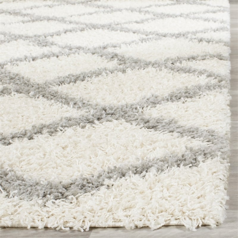 Hawthorne Collection Ivory Shag Rug - 8' x 10'