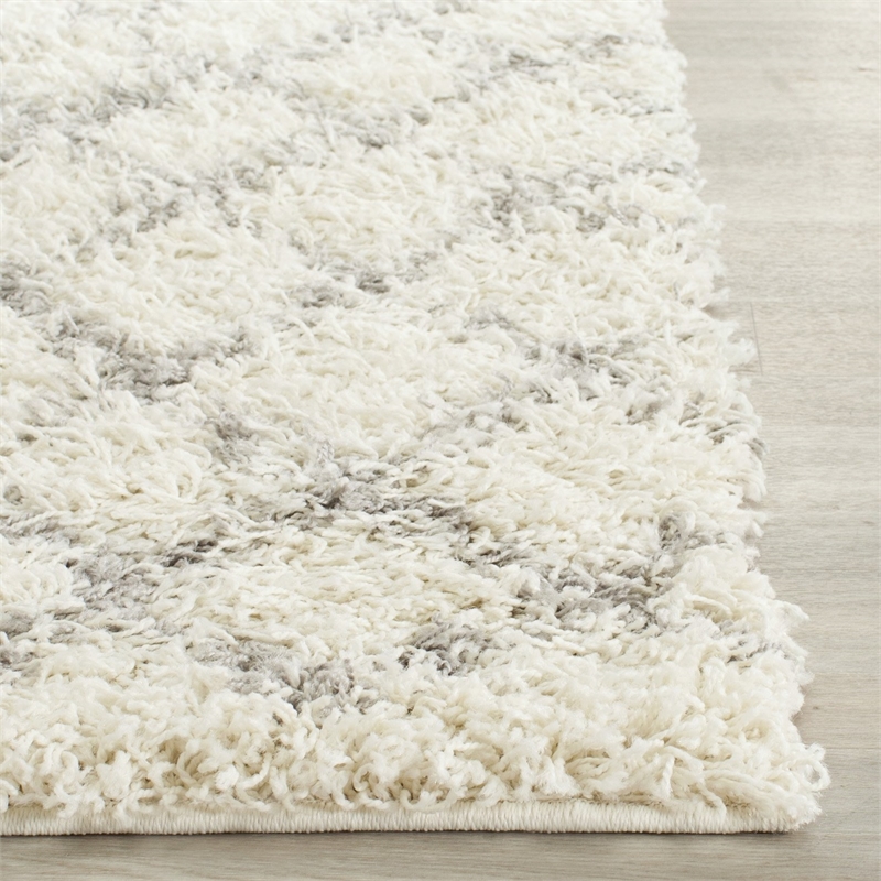 Hawthorne Collection Ivory Shag Rug - 8' x 10'