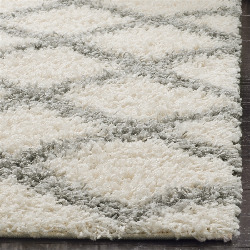 Hawthorne Collection Ivory Shag Rug - 8' x 10'