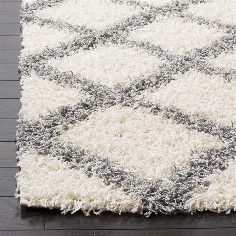 Hawthorne Collection Ivory Shag Rug - 8' x 10'