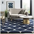 Hawthorne Collection Navy Shag Rug - 5'1