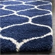 Hawthorne Collection Navy Shag Rug - 5'1