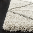 Hawthorne Collection Ivory Shag Rug - 4' x 6'