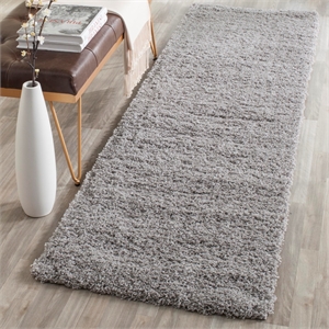 Hawthorne Collection Silver Shag Rug - Runner 2'3&quot x 8'