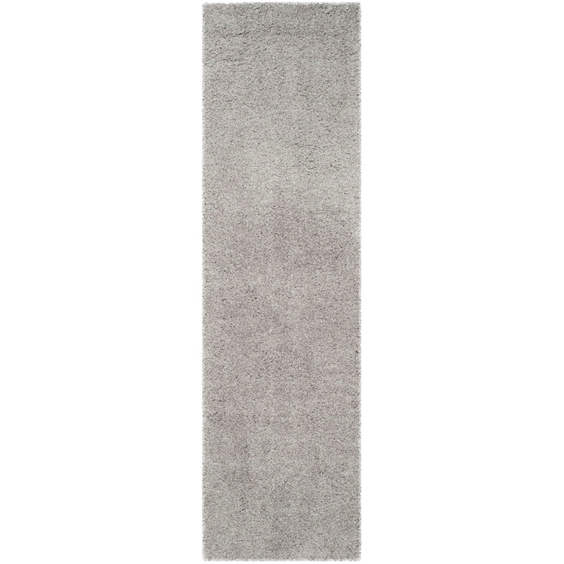 Hawthorne Collection Silver Shag Rug - Runner 2'3