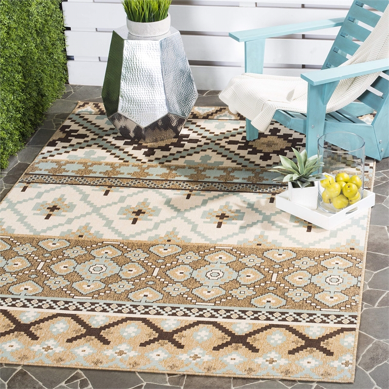 Hawthorne Collection Creme Indoor Outdoor Rug - 2'7