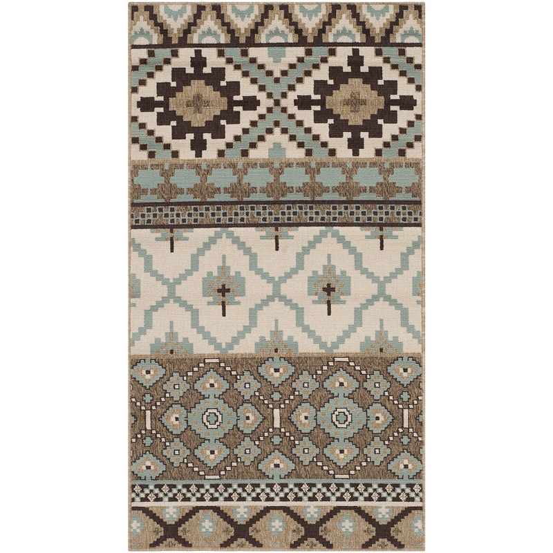 Hawthorne Collection Creme Indoor Outdoor Rug - 2'7