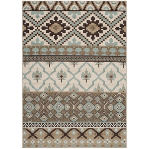 Hawthorne Collection Creme Indoor Outdoor Rug - 4' x 5'7&quot