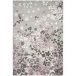Hawthorne Collection 4' X 6' Power Loomed Rug in Light Gray and Purple