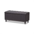Hawthorne Collection Storage Bench in Dark Gray