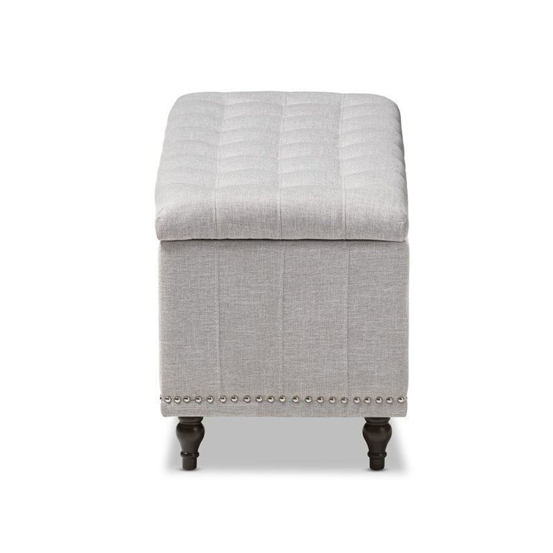 Hawthorne Collection Storage Bench in Grayish Beige